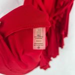 Calvin Klein Wrap Dress Womens Red 14 Ruffled Trim Cap Sleeve V Neck Tie Waist Photo 5