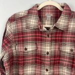 Carhartt womens XL flannel plaid button down top Photo 1