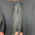 Soft Surroundings Tunic Sweater Womens Medium Black Wool Blend Pleated Tie Back Photo 5