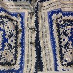 ZARA - Paisley Mulberry 100% Silk Blazer Double Breasted Handkerchief Jacket- L Photo 9