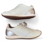 Birdies Roadrunner Retro Sneakers Beige Gold Cheetah Detail Size 9 Photo 0