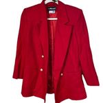 Sag Harbor Vintage Red Button Down Blazer Women’s Size Medium 6 Classic Jacket! Photo 0
