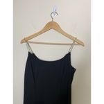 XScape  By Lawrence Kurtz Womens 10 Dress Black Maxi Rhinestone Spaghetti Straps Photo 2