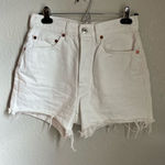 RE/DONE  White Distressed Jean Short Photo 0
