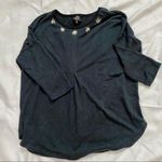 Bobeau Hand embroidered lazy daisy dolman sleeve tee Photo 0