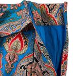 J.Crew High Waisted Paisley Shorts Blue Size 8 Belt Tie Ratti Mediterranean Photo 8