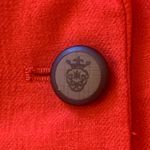 Willi Smith  Blazer Jacket Medium Red Lined blend Blue/White stripe lining button Photo 2