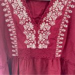 Sundance Peasant Bohemian Embroidered Lantern Sleeve Top in size M Size M Photo 3