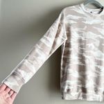 Athleta Studio To Street Print Sweatshirt Camo Lux Oatmeal Heather/Neutral, XXS Photo 8