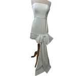 Hutch Anthropologie Strapless Oversized Bow-Drape Mini Dress Size 4 Bridal Photo 3