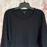 Simply Vera, Vera Wang Simply Vera Vera Wang 3/4 Sleeve Black Tulip Petal Hem Lightweight Sweater Photo 3