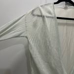 Club Monaco  Mint Sheer Back Linen Cardigan Size Small Photo 3