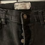 Free People  Black Skinny Jeans with fringe bottoms Photo 2