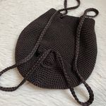 American Eagle outfitters brown small drawstring pouch crochet backpack Photo 9