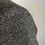 LIBBY Metallic Silver Long Sleeve Blouse Gray Size 6 Photo 4