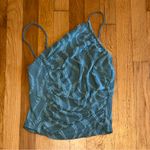 Free People  Sand Dunes Tank Top Green Asymmetrical Textured size XS Photo 2