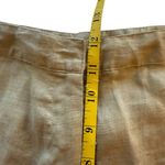 Allison Taylor Womens Tan Linen Silk Cargo Cropped Pants Size 12 Nature Earthy Photo 6