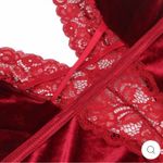 Sexy Red Lace Lingerie Bodysuit Size M/L Photo 3