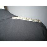 Cache NWT $178 Womens 6  Black Jacket Blazer Metal Accents Shoulder Silver Office Photo 6