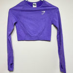 Gymshark Purple Vital Seamless Long Sleeve Crop Top Small Photo 0