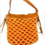 Lucky Brand Y2K Boho Macrame Leather Shoulder Bag Photo 0