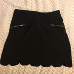 Monteau Black Scalloped Skirt Photo 1
