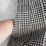 Free Assembly Pleated Neutral Plaid Cotton Skirt with Pockets Size 4 Black Photo 4