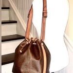 ETRO Milano Red Paisley Vachetta Leather Drawstring Bucket Shoulder Bag Photo 3