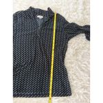 L.L.Bean Fleece Quarter Zip Pullover Navy White Geometric Print, Women's Small Photo 3