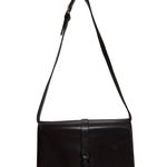 CELINE Vintage Céline Horsebit Logo Dark Brown Leather Shoulder Bag Made in Italy Photo 5