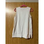 Jones New York Signature White & Grey Striped V-Neck Tank Top Woman’s Size Large Photo 6