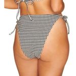 Andie Swim Black Gingham Size L String Bikini Bottom Beach Retro Pin Up Plaid Size L Photo 6