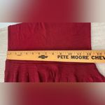 Zac Zac Posen Dress Ruffle Peplum Waist Stretch Knit Slinky 2000s y2k Medium Red Photo 6