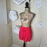 BCBGeneration Bright Coral Elastic Waistband High Waist Shorts Size Medium Pink Photo 3