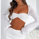 White Fox Boutique White Fox White Long Sleeve Photo 0