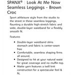 Spanx Look at Me Now Seamless Leggings in Brown Croc Print Size L Photo 13