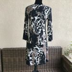Kensie Womens Dress Size XS Black Brown Off White Abstract Animal Print NEW Photo 4