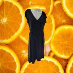Anne Klein Blackā V Neck Dress Size M Photo 2