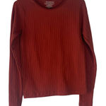 Bella Seamless Women's Size Medium Rust Orange Shapewear Long Sleeve Top Photo 0