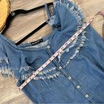 BLANK NYC  frayed denim mini‎ dress Photo 5