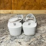 Mixit  White Wedge Sandals with Silver Accents Photo 2
