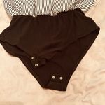 Charlotte Russe B & W Striped Bodysuit Photo 4