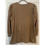 Tuckernuck Pomander Place Sz LG Vesty Long Sleeve Crewneck Top Puff Sleeve Tan Photo 1