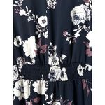 Xhilaration Women's Black Floral Print Jumpsuit XL Sleeveless Cropped Lightweight Romantic Photo 7