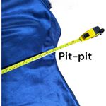 Victoria's Secret Gold Label  small satin royal blue nightgown slip dress Photo 10