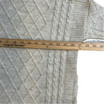 Mer Sea cable knit One Size drop shoulder mock neck sweater, cream color, EUC Photo 8