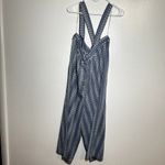 Seafolly Anthropologie Dobby Stripe Jumpsuit Criss Cross Back Chambray Paisley L Photo 7