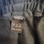 SheIn New Solid Black High Waisted Cargo Workout Sweat Shorts Size Large Photo 4