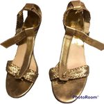 Michael Kors Gold leather Juniper sandals- Metallic Glitz Glamour, size 8.5 Photo 0