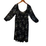 Miami  Black and Blue Floral Dress Photo 4